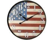 WESTCLOX 32897AF 12 American Flag Wall Clock