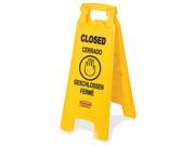 C Floor Sign Closed Yellow