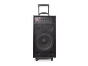 PylePro PWMA1050BT Speaker System 400 W RMS Portable Stand Mountable Battery Rechargeable Wireless Speaker s Black