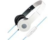 ILIVE IAHL75W Stereo Designer Headphones with Microphone Glowing Cable White
