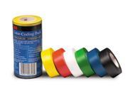 3M Vinyl Tape 764 Color coding Pack 0.94 Width x 65.61 ft Length Rubber 4 mil Polyvinyl Chloride PVC Backing 6 Pack Multicolor
