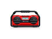 PYLE AUDIO PJSR350RD Industrial Boom Box Rugged Bluetooth Speaker Heavy Duty Splash Proof Stereo Radio