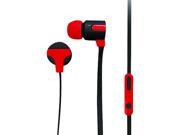 NAXA NE 939 RED ASTRA Isolation Stereo Earphones with Microphone Red
