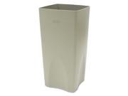 Rubbermaid RCP 3563 BEI Plaza Waste Container Rigid Liner Square Plastic 19gal Beige