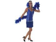 UPC 845636000037 product image for Royal Blue Sequin & Fringe Flapper Dress | upcitemdb.com