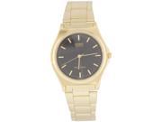 Casio Ladies LTP-1130N-1A Gold Stainless Steel Casual Dress Black Dial Watch