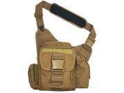 Every Day Carry Tactical Messenger Side Sling Shoulder Bag w/Pistol Pocket - Tan