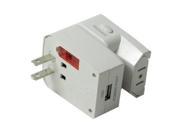 RND World Travel Power Adapter with Built in USB Charger