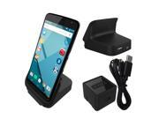 RND Dock for Google Nexus 6 with USB port compatible with or without a slim fit case black