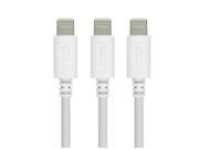 RND 3x Apple Certified Lightning Reversible USB 1.5FT Cable for iPhone 6 6 Plus 6S 6S Plus 5 5S 5C SE iPad Pro Air Mini iPod Siri Remote Data Sync and Charg