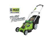 25302 40V G MAX Cordless Lithium Ion 20 in. 2 in 1 Twin Force Lawn Mower