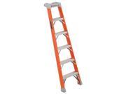 FH1506 6 ft. Type IA Duty Rating 300 lbs. Load Capacity Fiberglass Shelf Step Ladder