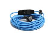 D18030100 PowerTech 20 Amp 12 3 AWG GFCI Triple Tap Extension Cord w Adapter 100 ft. Blue