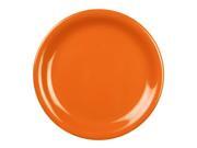 Excellante 7-1/4-Inch narrow rim round plate - Orangish Red (comes in 1 Dozen)