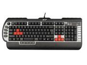 A4Tech Anti Ghosting 8 Key Rollover USB PC Gaming Keyboard with Wide Palm Rest G800V Black