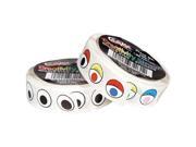 Chenille Kraft - Wiggle Eyes Stickers On a Roll - Black