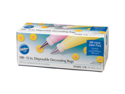 100 12 Wilton DISPOSABLE Cake Icing DECORATING BAGS Tip