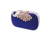UPC 700580462426 product image for BMC Womens Elegant Rhinestone Peacock Clasp Velvet Evening Clutch Handbag - BLUE | upcitemdb.com