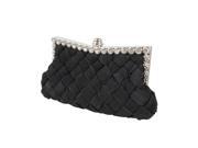 UPC 700580462358 product image for BMC Womens Evening Elegant Jeweled Rhinestone Pleated Clutch Handbag - BLACK | upcitemdb.com