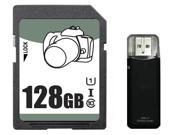 OEM 128GB SD SDHC 128GB SDXC Card Class 10 Ultra High Speed UHS-I for Camera & Camcorder with USB 2.0 Reader