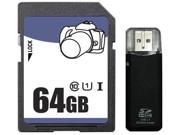 OEM 64GB SD SDHC SDXC Card Class 10 Ultra High Speed UHS-I for Camera & Camcorder R3 Reader