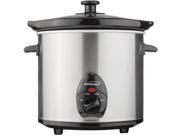 Brentwood SC 130S 3 Quart Slow Cooker Stainless Steel Body