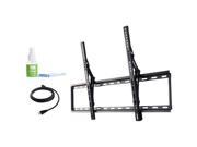 Fino Extra Large Tilt Wall Mount Kit for 37? 80? TV’s w Screen Cleaner and 6ft HDMI Cable