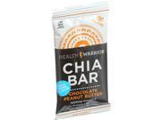 Health Warrior Chia Bar Chocolate Peanut Butter .88 oz Bars Pack of 15