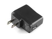 Brand New USB AC/DC Power US Plug Supply Wall Charger for All Smartphone / Tablets INPUT:AC100-240V-50/60HZ 0.2A & OUTPUT: 5V=1A (Black)
