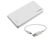 SmackTom Best Replacement Battery Charger Dual USB Port External 20000mAh Power Bank w/ Cable for Tablets Tabs Mobiles Cellphones - White