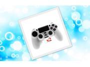 2pcs Combo Silicone Rubber Soft Case Gel Skin Cover For Sony PlayStation 4 PS4 Controller Clear