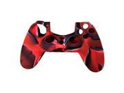 Camouflage Silicone Soft Case Skin Cover for SONY PlayStation 4 PS4 Red