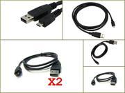 New USB 2.0 To Micro USB Data Sync Charger Cable For Samsung Galaxy S4 S3 Nexus 3.5FT 1M 2pcs Bundle Pack