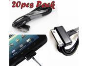 Premium 20pcs Black USB Sync Data Cable Charger For Samsung Galaxy Tab 2 7.0 7.7 8.9 Tablet and Galaxy Note 10.1 Tablet