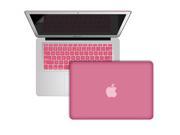 SmackTom Baby Pink Snap in Rubber Coated Case With Matching Keyboard Cover Screen Protector Compatible With Apple MacBook Air 13 inch