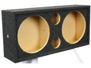 12 in Twin Empty Speaker Enclosure GRAY for two 12 in Woofers