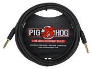 Pig Hog Black Woven Woven Jacket Tour Grade Instrument Cable 10 foot