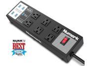 Six Outlet Power Strip With Integrated USB 3.0 Charger Junction Hub Surge Protector