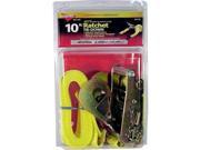Keeper 04110 2in x 10ft Ratchet Tie Down w Twisted Snap Hooks 2000 WLL
