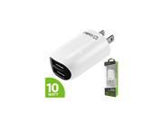 UPC 800768679773 product image for 10 Watt / 2.1 Amp Dual USB Universal Home Wall Travel Charger Adapter White | upcitemdb.com