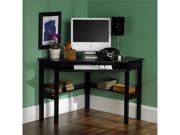 Wood Corner Writing Computer Desk for Home Office, Black Finish