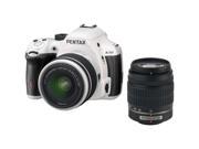 PENTAX K-50 (10950) White Digital SLR Camera with 18-55mm f/3.5-5.6 and 50-200mm f/4-5.6 Lenses