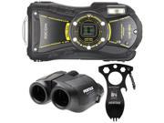 Ricoh WG-20 14MP Waterproof Digital Camera + Jupiter III binocular + Eat N' Tool Adventure Kit