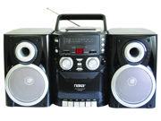 NAXA NPB426 Portable CD Player with AM FM Radio Cassette Detachable Speakers