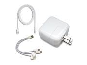 Power Charger + Sync Data Cable for All Cell Phones All Tablets iPhone iPad Samsung Phones iTouch