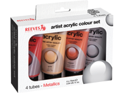 Reeves Metallic Acrylic Set 75ml 4/Pkg