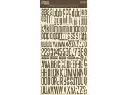 Alphabeans Large Cardstock Stickers 7"x12"-fig Brown