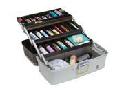 Creative Options Three Tray Art Box 18 X10 X9.75 2 Top Compartments; Blk Sparkle Platinum