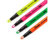 Sharpie Clear View Highlighters 4 Pkg Yellow Green Pink Orange