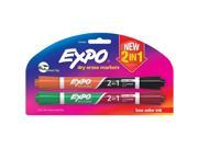 2 In 1 Dry Erase Markers 2 Pkg 4 Colors